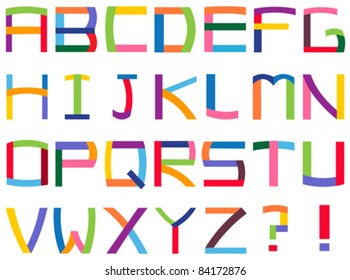Colorful alphabet set