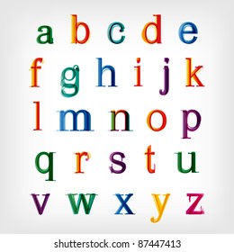 Colorful alphabet set  Vector  Capital letters   symbols available in my portfolio 