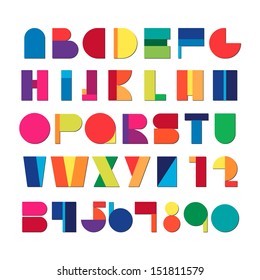 Colorful alphabet Set - Vector illustration