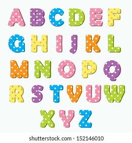 Colorful Alphabet Set Your Announcement Text Stock Vector (Royalty Free ...