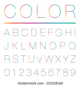 Colorful alphabet (uppercase) , Vector illustration.