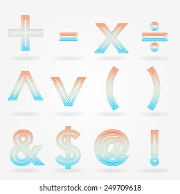 Colorful alphabet, Vector illustration.
