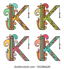 Colorful alphabet. Vector illustration.