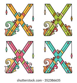Colorful alphabet. Vector illustration.