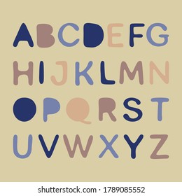 Colorful alphabet for your banners or invitations. Set of hand drawn letters made in vector.