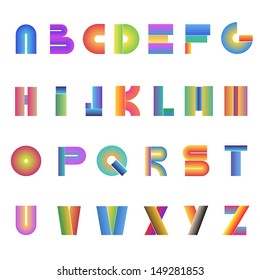 Colorful alphabets letter set - Vector illustration