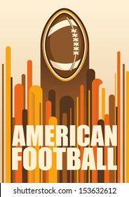 Colorful american football poster. Vector illustration.