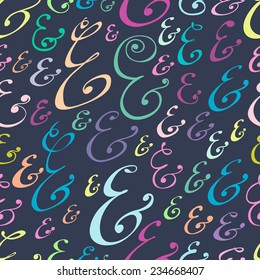 Colorful Ampersands Seamless Pattern