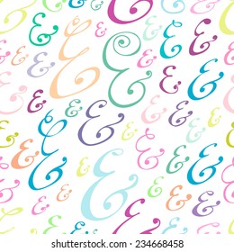 Colorful Ampersands Seamless Pattern