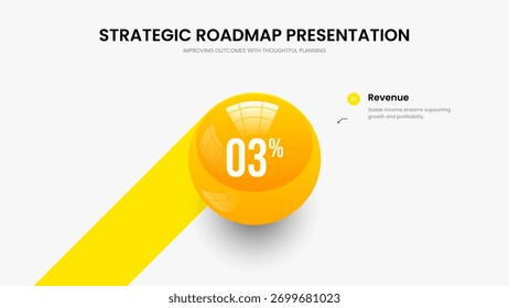Design de Slide de Gráfico de 1 Etapa Colorido de Análise. Ilustração do Vetor de Layout da Apresentação de Desenvolvimento Visual. Modelo de quadro de infográfico de uma opção de apresentação de anúncio.