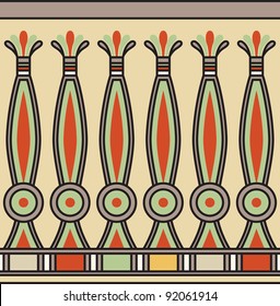Colorful ancient Egyptian seamless pattern, vector illustration
