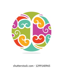 Colorful Ancient Ethnic Number Three Element Symbol Design