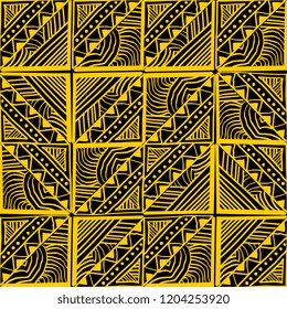 Colorful ancient maya tribal seamless pattern background. Vector illustration ready for print.