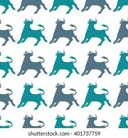 Colorful angry bull background