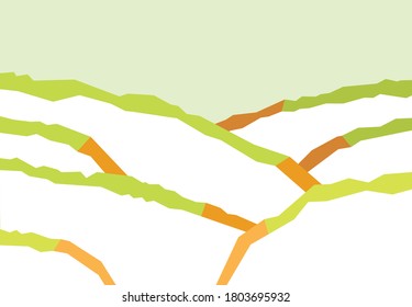 Colorful angular landsape with hills, vector background