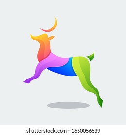 COLORFUL ANIMAL DEER VECTOR DESIGN