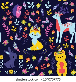 colorful animal with feather vector design 