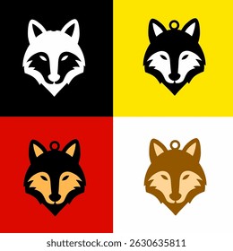 colorful animal head icon design