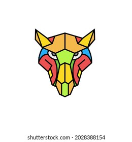 Colorful animal logo with simple and attractive design.