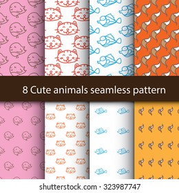 Colorful animal patern for fabric or gift wrap paper.