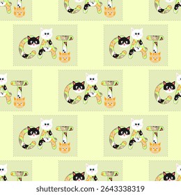 Colorful animal pattern on light background