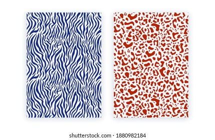 Colorful animal print pattern. Abstract posters, trendy backdrop. Modern texture for textile, fabric, wallpaper. Vector illustration