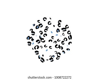 Colorful animal spots. Animal abstract print pattern. Vector illustration for celebration, party, holiday, invitation and Your project. Chaotic Decor. Modern Creative Style.