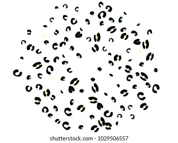 Colorful animal spots. Animal abstract print pattern. Vector illustration for celebration, party, holiday, invitation and Your project. Chaotic Decor. Modern Creative Style.