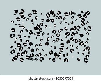 Colorful animal spots. Animal abstract print pattern. Gentle Grey background. Vector illustration for celebration, party, holiday, invitation and Your project. Chaotic Decor. Modern Creative Style.