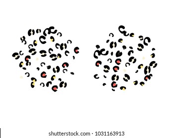 Colorful animal spots. Animal abstract print pattern. Vector illustration for celebration, party, holiday, invitation and Your project. Chaotic Decor. Modern Creative Style.