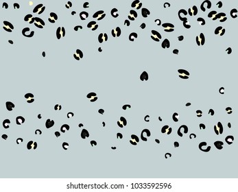 Colorful animal spots. Animal abstract print pattern. Gentle Grey background. Vector illustration for celebration, party, holiday, invitation and Your project. Chaotic Decor. Modern Creative Style.
