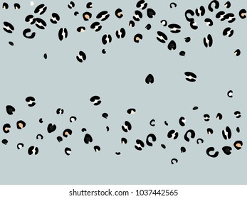 Colorful animal spots. Animal abstract print pattern. Gentle Grey background. Vector illustration for celebration, party, holiday, invitation and Your project. Chaotic Decor. Modern Creative Style.