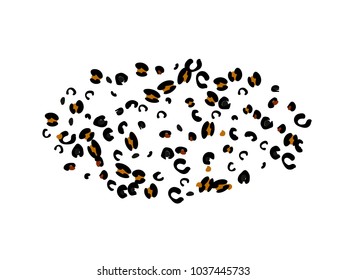 Colorful animal spots. Animal abstract print pattern. Vector illustration for celebration, party, holiday, invitation and Your project. Chaotic Decor. Modern Creative Style.