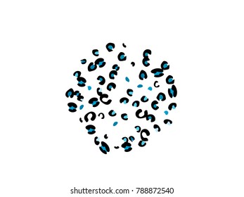 Colorful animal spots. Animal abstract print pattern. Vector illustration for celebration, party, holiday, invitation and Your project. Chaotic Decor. Modern Creative Style.