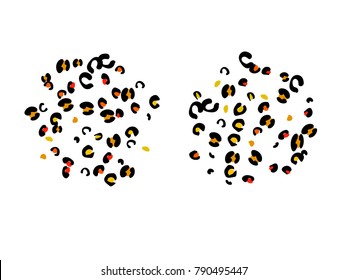 Colorful animal spots. Animal abstract print pattern. Vector illustration for celebration, party, holiday, invitation and Your project. Chaotic Decor. Modern Creative Style.