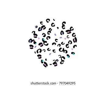 Colorful animal spots. Animal abstract print pattern. Vector illustration for celebration, party, holiday, invitation and Your project. Chaotic Decor. Modern Creative Style.