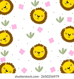 Colorful animals with boho style background