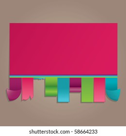 Colorful announcement. vector illustration