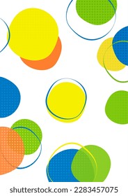 Colorful annual report brochure flyer design template with style circles. vector illustration, Use for presentation sheet cover abstract flat background, layout in A4 size