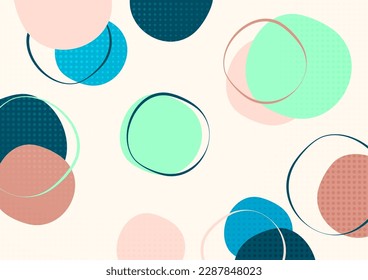 Colorful annual report brochure flyer design template with style circles. vector illustration, Use for presentation sheet cover abstract flat background, layout in A4 size