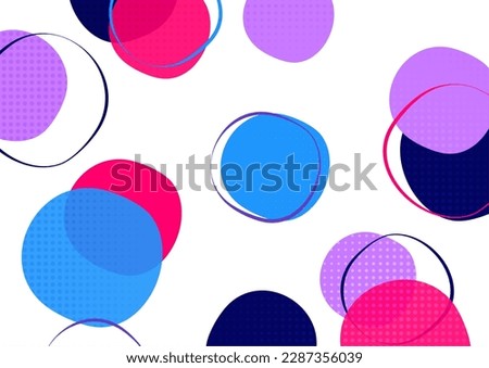 Colorful annual report brochure flyer design template with style circles. vector illustration, Use for presentation sheet cover abstract flat background, layout in A4 size
