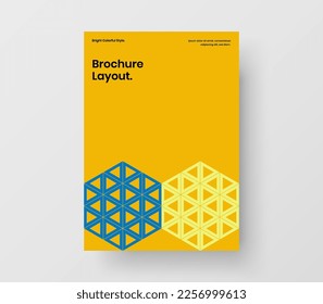 Colorida plantilla anual de diseño de vectores. Concepto de cobertura de formas geométricas asombrosas.