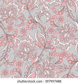 Colorful antique floral pattern. Vector illustration