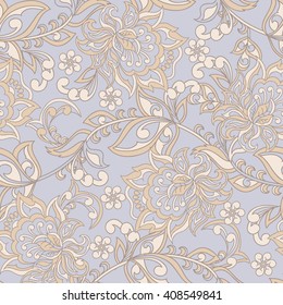 Colorful antique floral pattern. Vector illustration