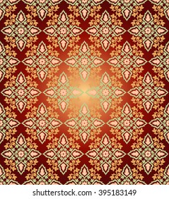 colorful antique ottoman turkish design pattern vector