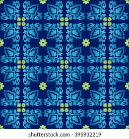 colorful antique ottoman turkish design pattern vector