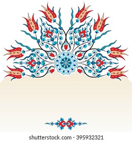 Colorful Antique Ottoman Turkish Design Pattern Vector