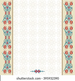 Colorful Antique Ottoman Turkish Design Pattern Vector