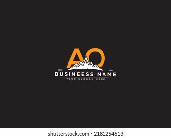 Colorful AO a o Logo Letter Vector Art For Natural Product