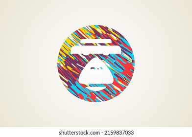 Colorful ape in circle logo design
